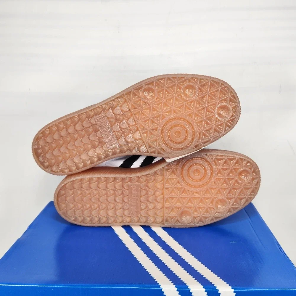 Adidas Sambae Shoes Women Size 7.5 White Black Platform Sneaker JI1349